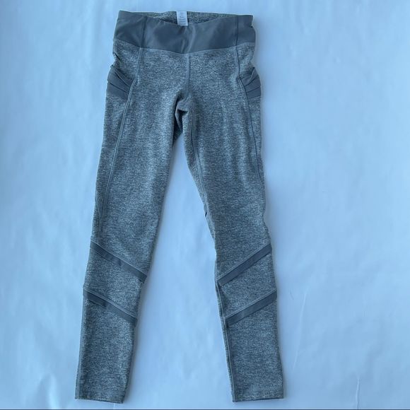 Ivivva by Lululemon Athletic Leggings Grey with side pockets Girls Size 10 - Picture 2 of 15